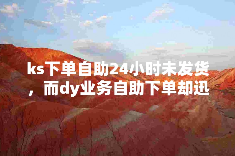 ks下单自助24小时未发货，而dy业务自助下单却迅速获得了十个赞。