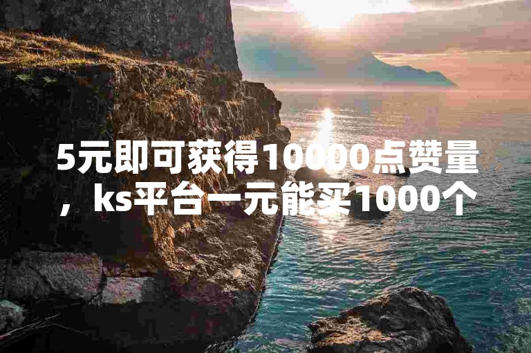 5元即可获得10000点赞量，ks平台一元能买1000个赞且秒速到账的软件。
