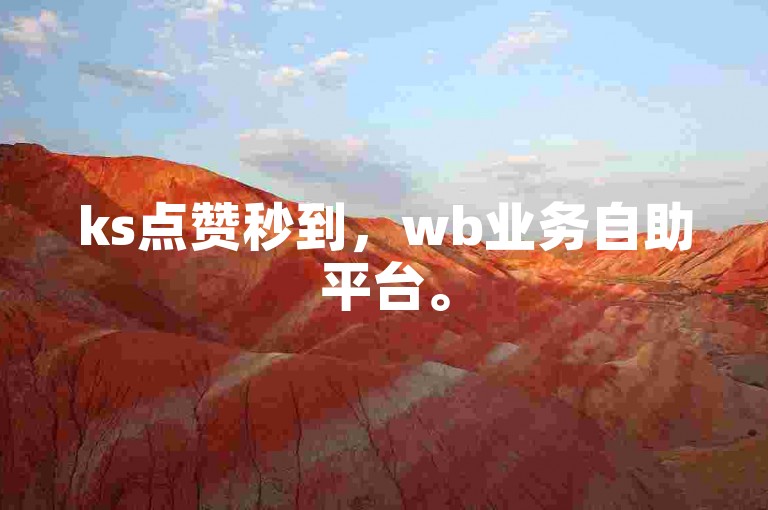 ks点赞秒到，wb业务自助平台。