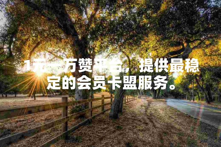 1元一万赞平台，提供最稳定的会员卡盟服务。