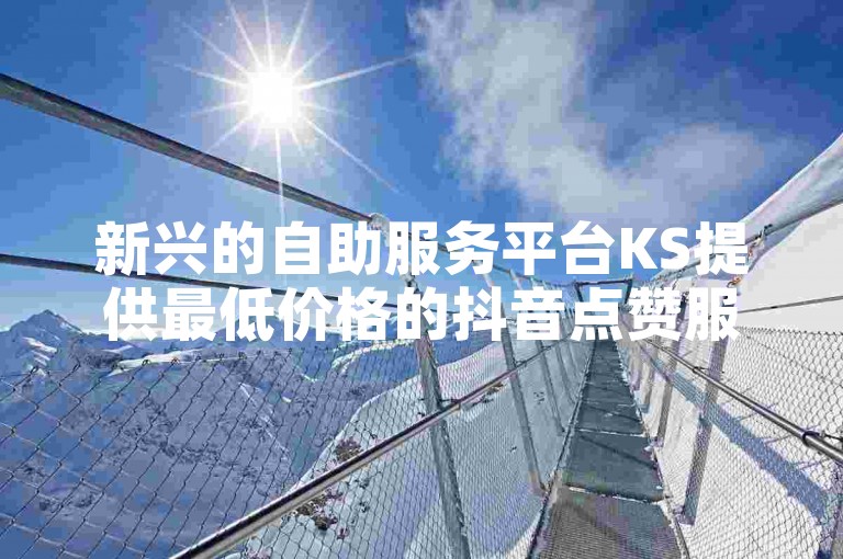 新兴的自助服务平台KS提供最低价格的抖音点赞服务，仅需50个赞起投。