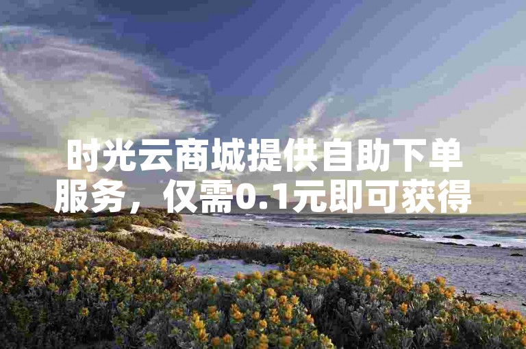 时光云商城提供自助下单服务，仅需0.1元即可获得一万赞的平台支持。