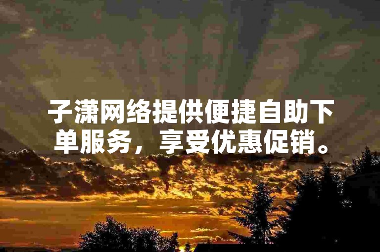 子潇网络提供便捷自助下单服务，享受优惠促销。