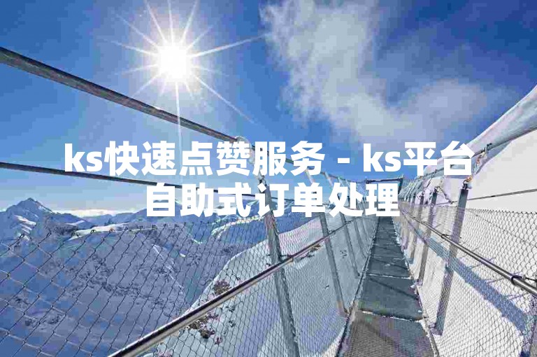 ks快速点赞服务 - ks平台自助式订单处理