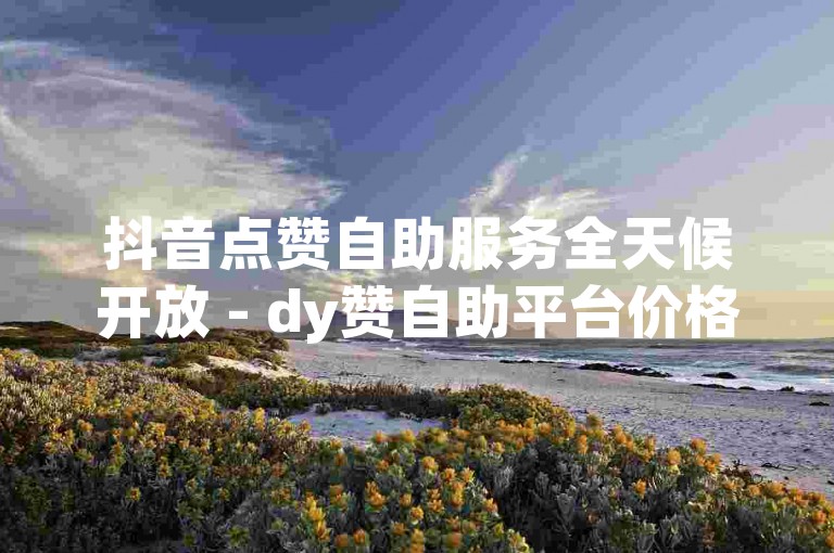 抖音点赞自助服务全天候开放 - dy赞自助平台价格最低。