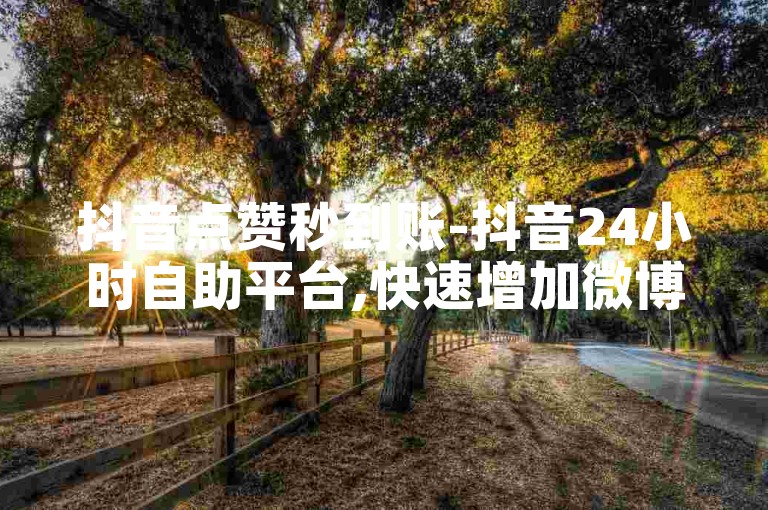 抖音点赞秒到账-抖音24小时自助平台,快速增加微博阅读量