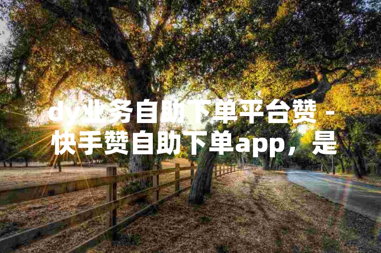 dy业务自助下单平台赞 - 快手赞自助下单app，是一款便捷的在线服务工具。