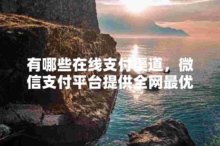 有哪些在线支付渠道，微信支付平台提供全网最优价格 - 快手营销全天候自助服务 - 微博点赞下单系统。