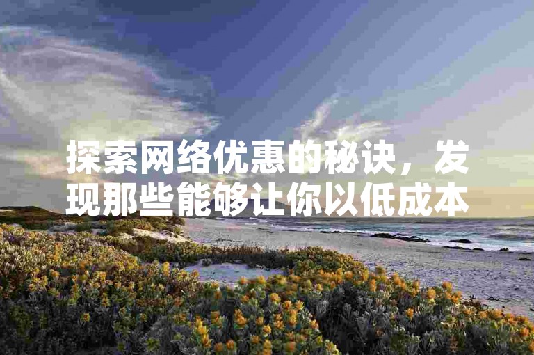 探索网络优惠的秘诀，发现那些能够让你以低成本享受高质量服务的神秘网站。