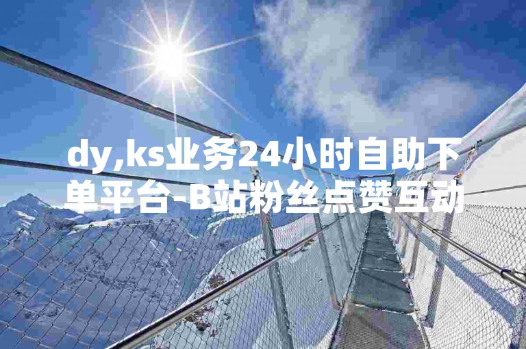 dy,ks业务24小时自助下单平台-B站粉丝点赞互动平台,增加视频热度