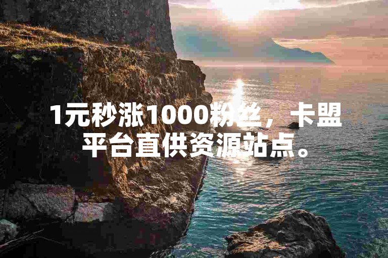1元秒涨1000粉丝，卡盟平台直供资源站点。