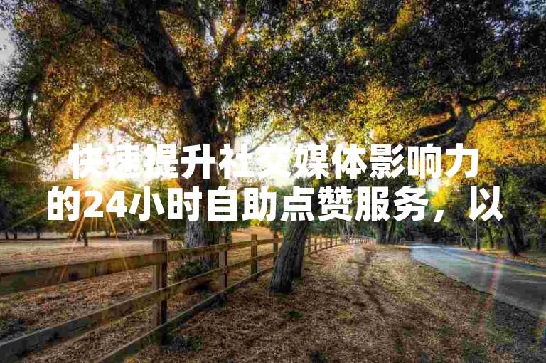 快速提升社交媒体影响力的24小时自助点赞服务，以实惠价格助您轻松获得更多关注和认可。