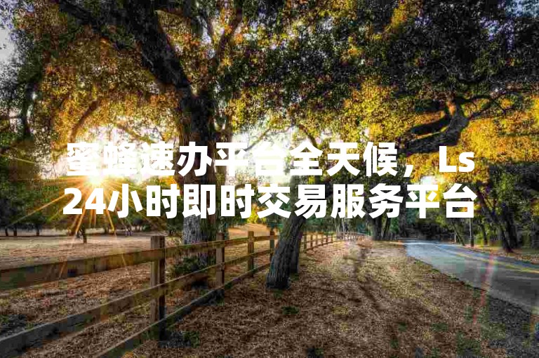 蜜蜂速办平台全天候，Ls24小时即时交易服务平台。
