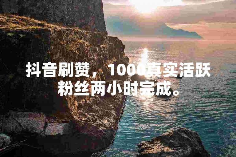 抖音刷赞，1000真实活跃粉丝两小时完成。