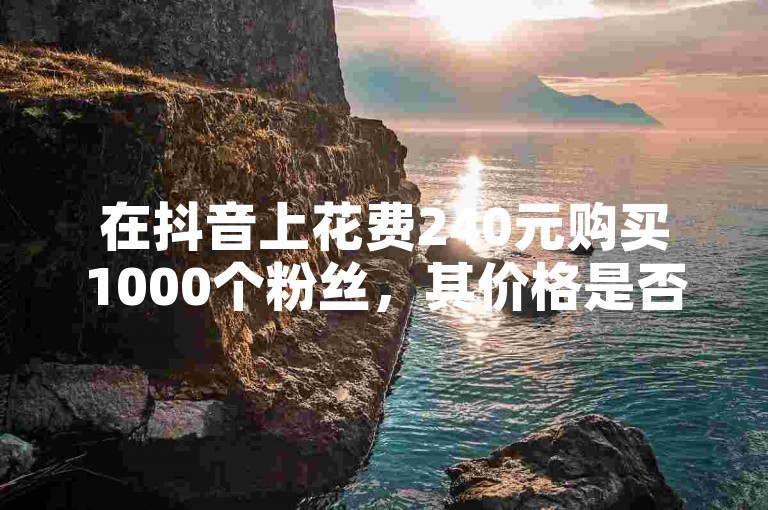 在抖音上花费240元购买1000个粉丝，其价格是否合理值得深入探讨。
