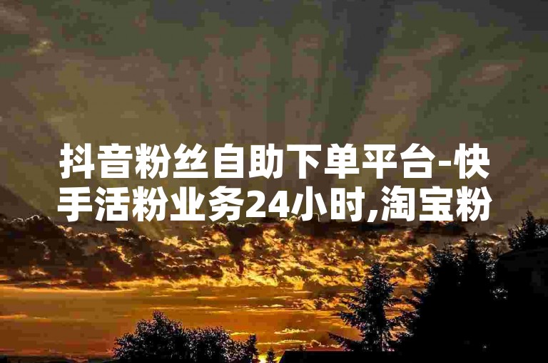 抖音粉丝自助下单平台-快手活粉业务24小时,淘宝粉丝