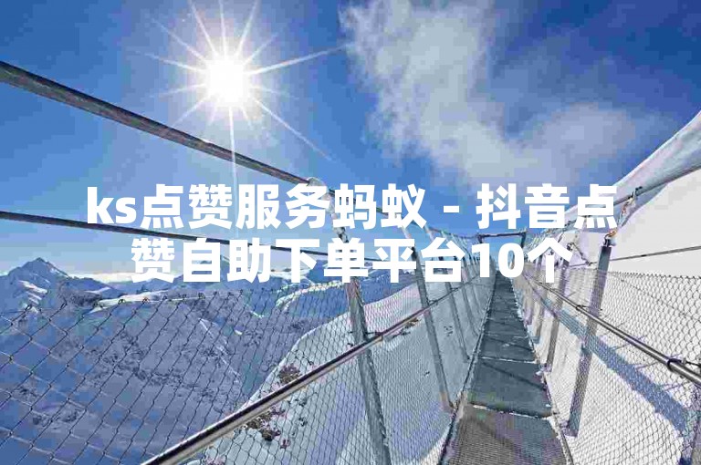 ks点赞服务蚂蚁 - 抖音点赞自助下单平台10个