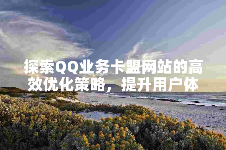 探索QQ业务卡盟网站的高效优化策略，提升用户体验与搜索引擎排名。
