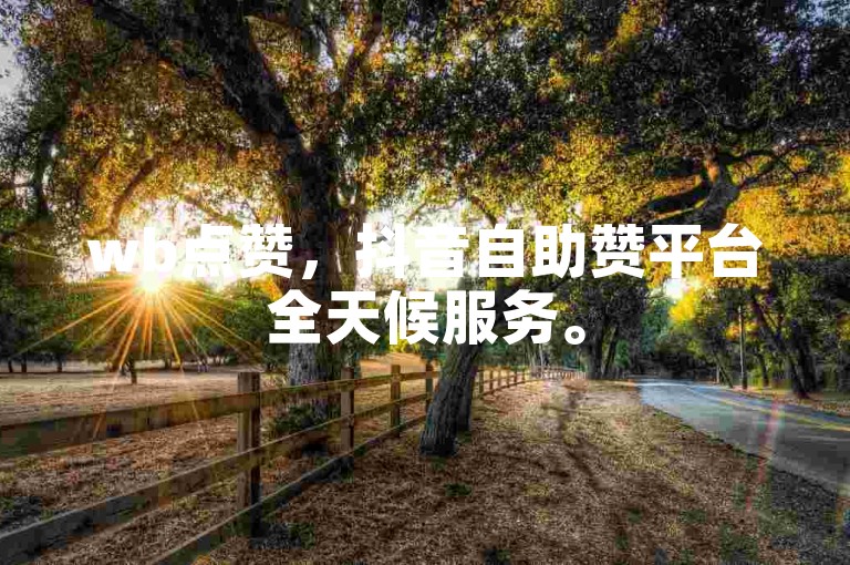 wb点赞，抖音自助赞平台全天候服务。