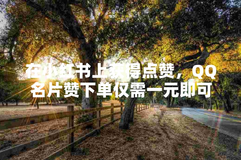 在小红书上获得点赞，QQ名片赞下单仅需一元即可获得10万赞，这是一个提供免费服务的网站。
