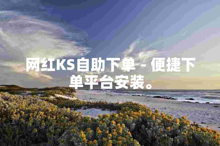 网红KS自助下单 - 便捷下单平台安装。