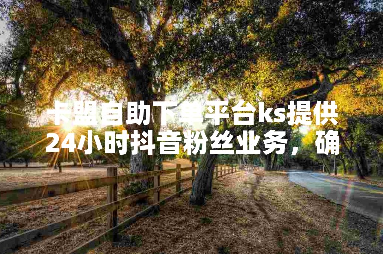 卡盟自助下单平台ks提供24小时抖音粉丝业务，确保您的粉丝数量稳定增长。