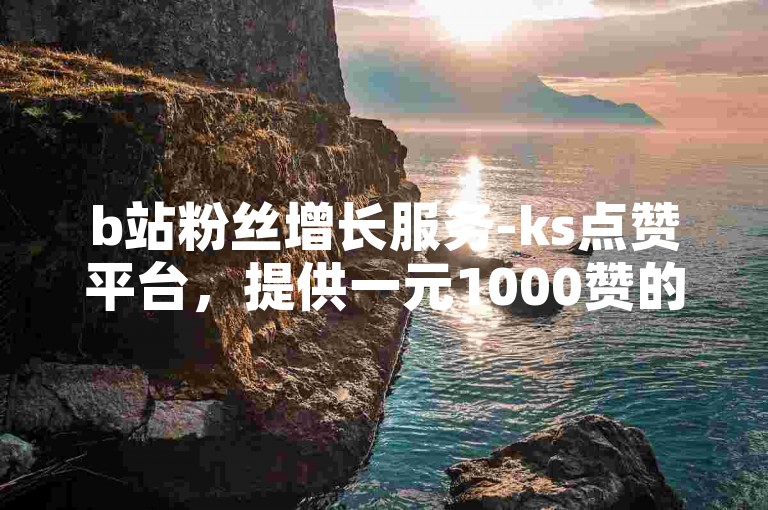 b站粉丝增长服务-ks点赞平台，提供一元1000赞的快速增加服务。