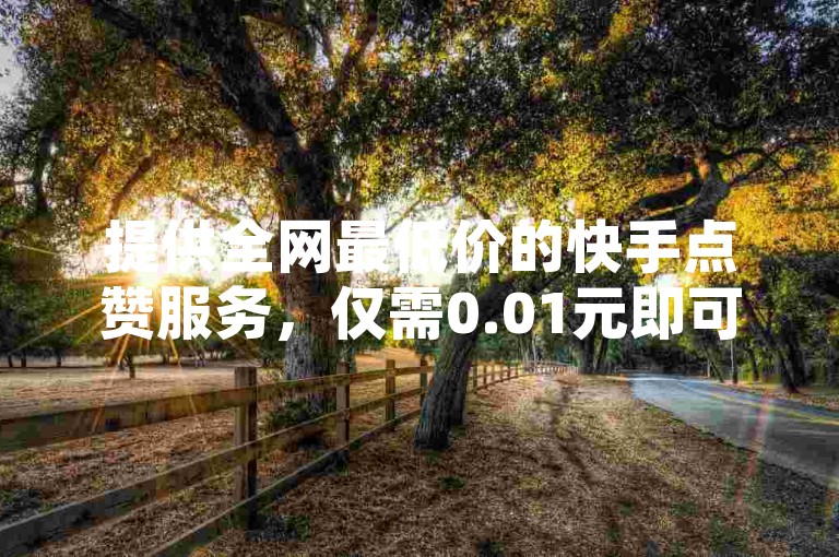 提供全网最低价的快手点赞服务，仅需0.01元即可获得100个赞，支持24小时秒到，同时赠送一次空间免费点赞。