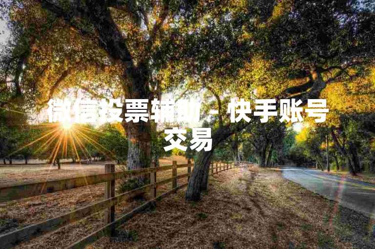 微信投票辅助 - 快手账号交易