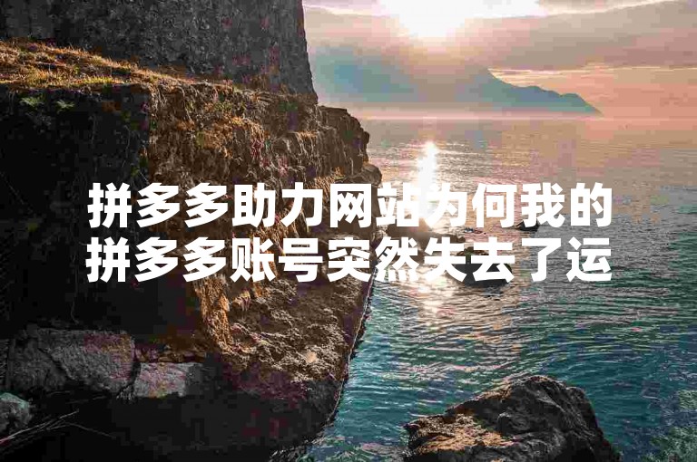拼多多助力网站为何我的拼多多账号突然失去了运费险的保障？