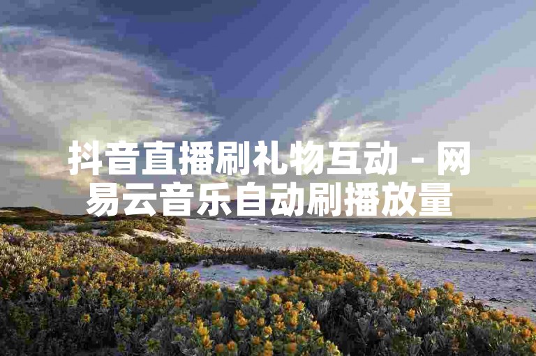 抖音直播刷礼物互动 - 网易云音乐自动刷播放量
