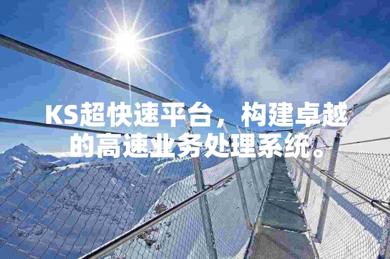KS超快速平台，构建卓越的高速业务处理系统。